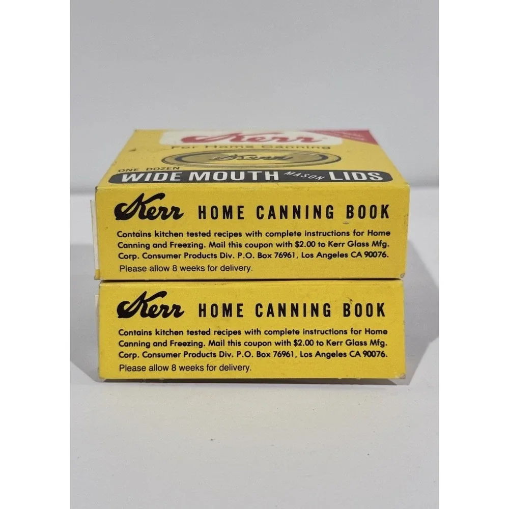 Vintage Kerr Wide Mouth Mason Lids 2‎ Boxes 1 Open Total Of 17 Canning
